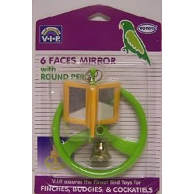Vo-Toys Round Perch with Six Mirrors Bird Toy
